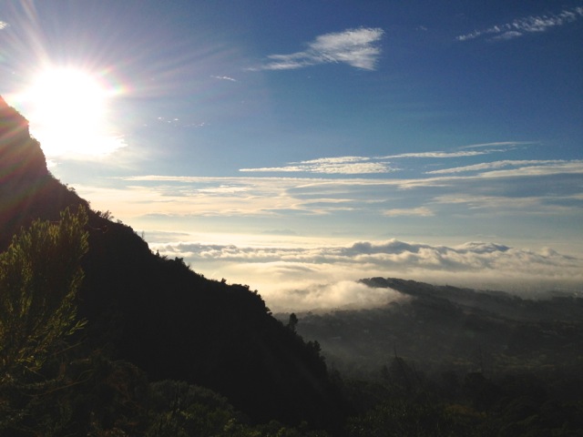 cecilia waterfall hike sunrise