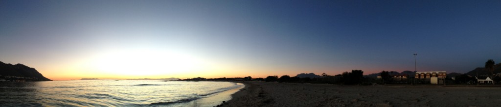 gordons bay sunset panorama