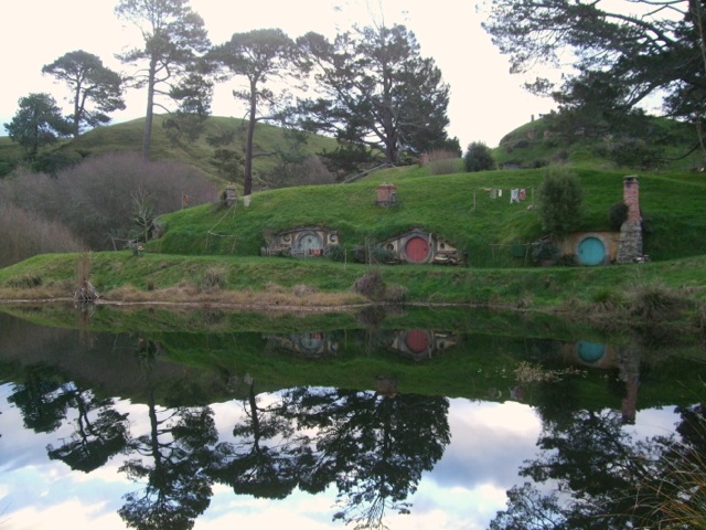across the lake where the hobbits live