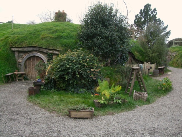 in a brown hobbit hole