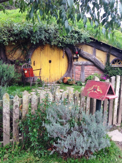 in a yellow hobbit hole