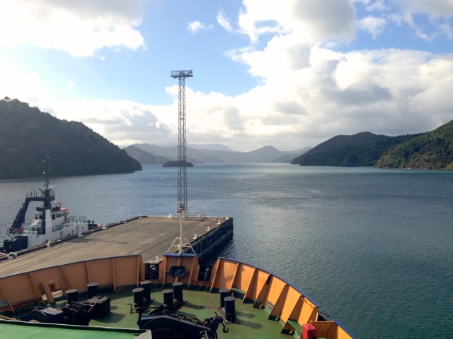 leaving south island through marlborough sounds