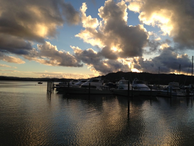 sunset whangaroa marina