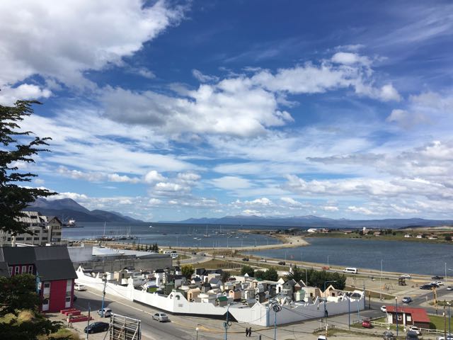 view over the cemetary and out to the beagle channel