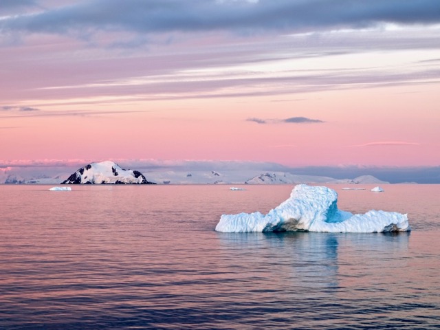 all the pinks Antarctic sunset