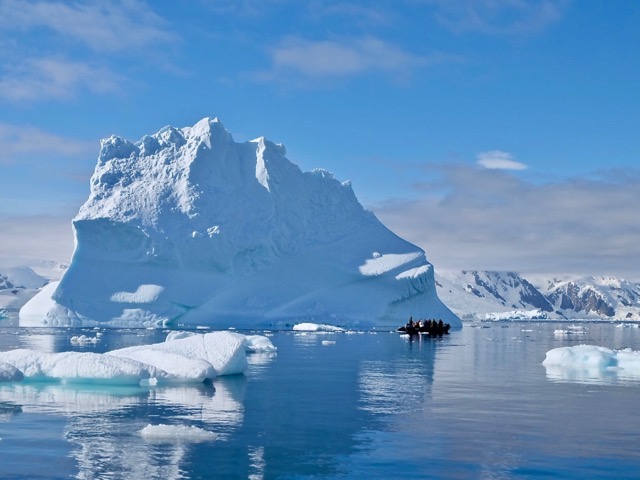 zodiacing amidst the icebergs at Portal Point