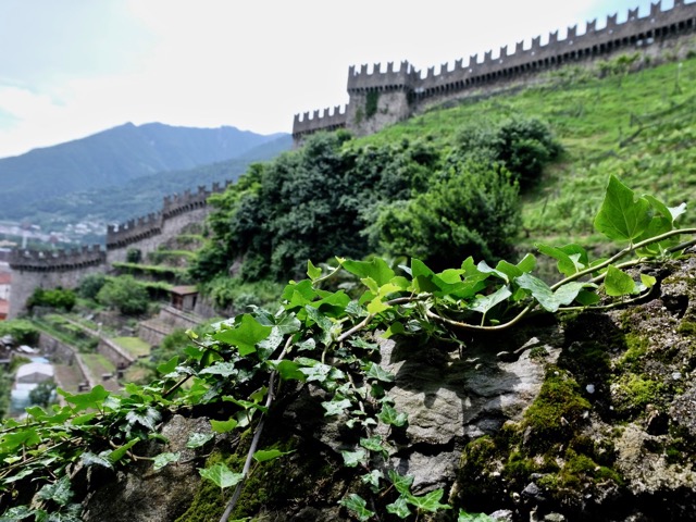 right after the rain at Castello di Montebello in Bellinzona