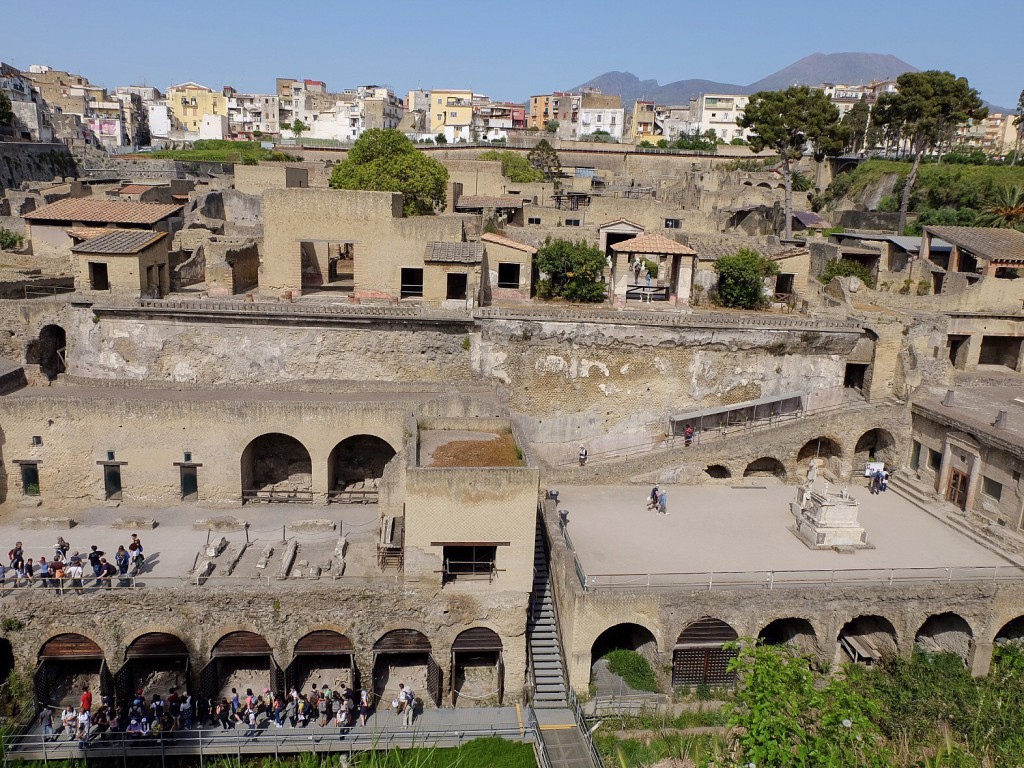 Herculaneum below Vesuvius